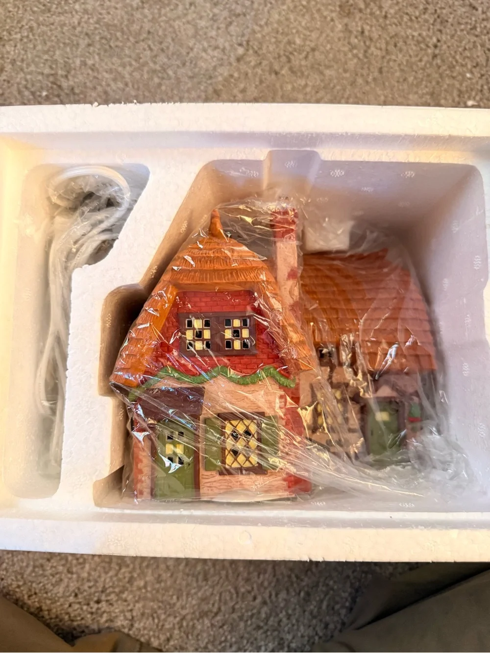 Department 56 Dickens' Village Series Cobb Cottage – White Box with Black Text